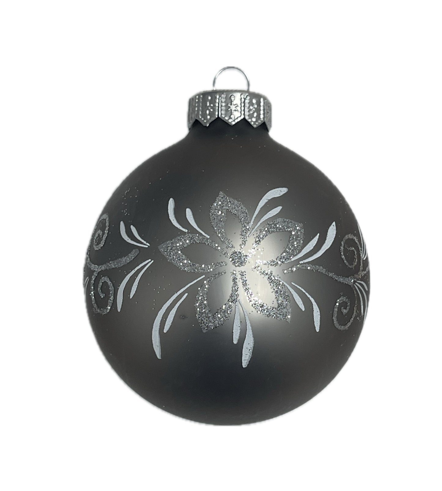 Blumenmotiv - grau