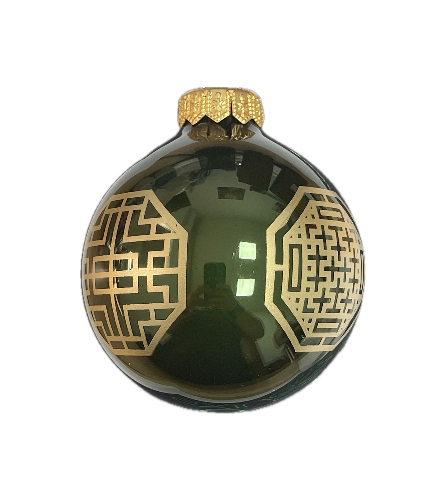 Festliche Weihnachtskugel - dunkelgrün