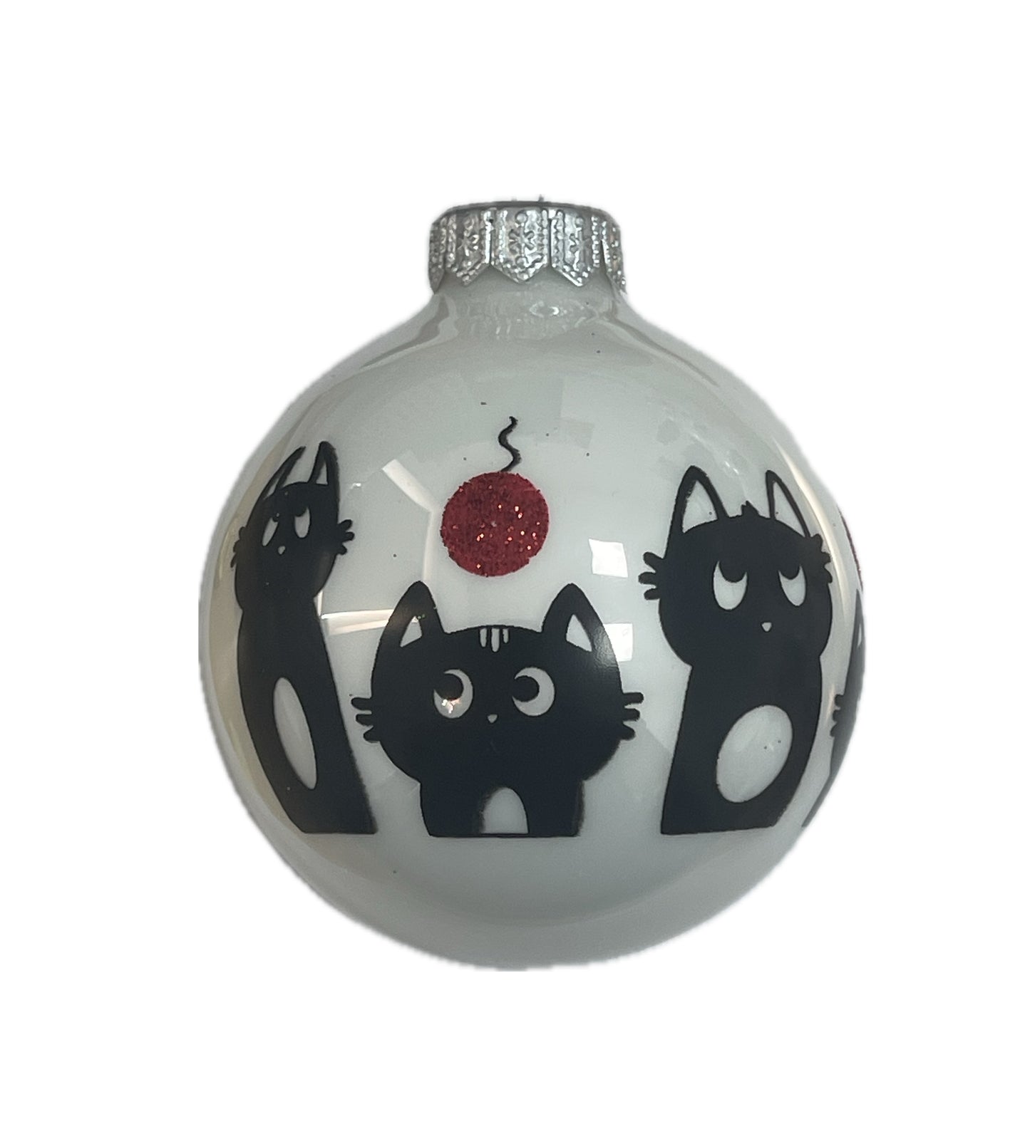 Weihnachtskatzen - weiss