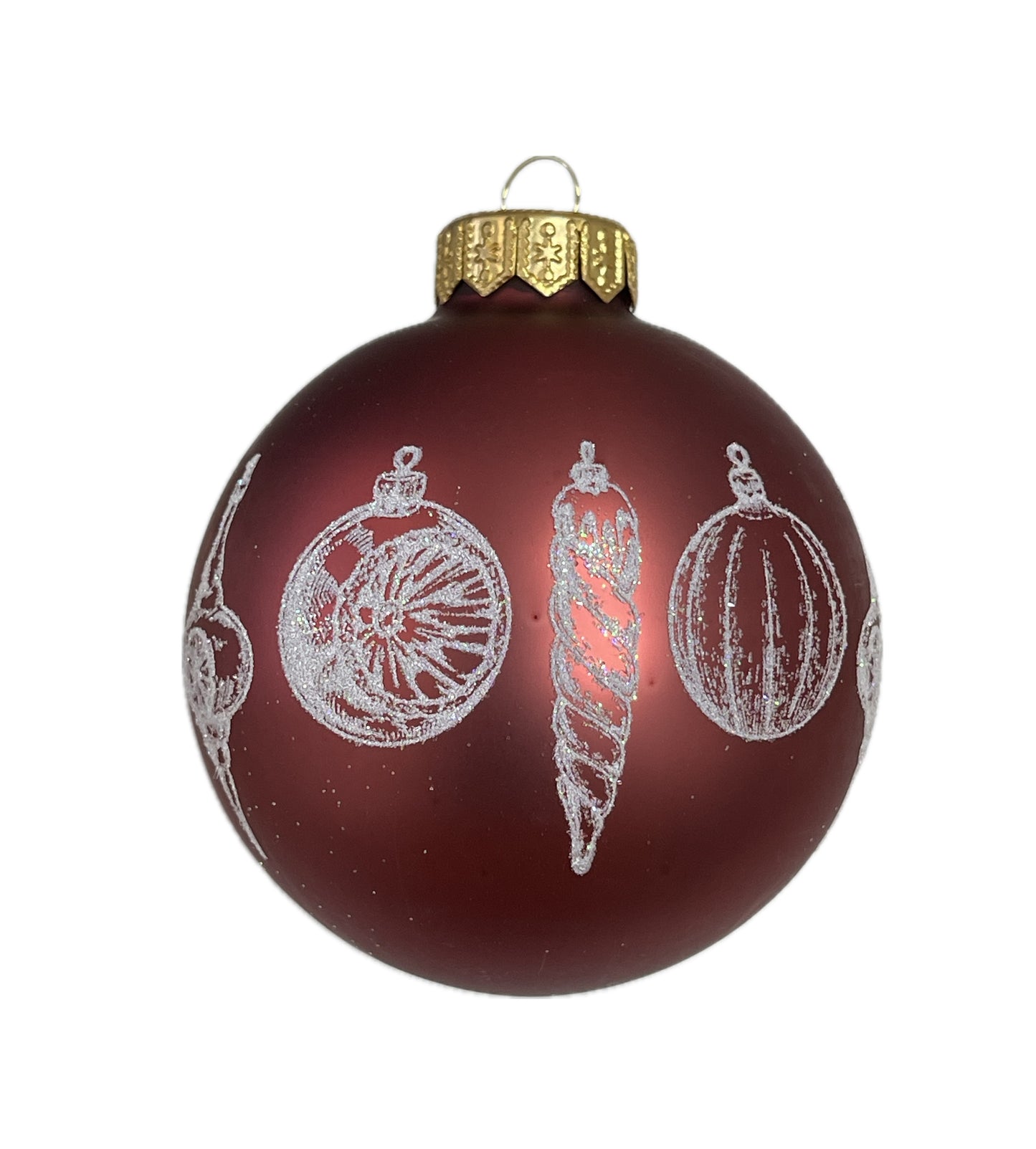 Klassische Weihnachtsschmuck Motive - weinrot