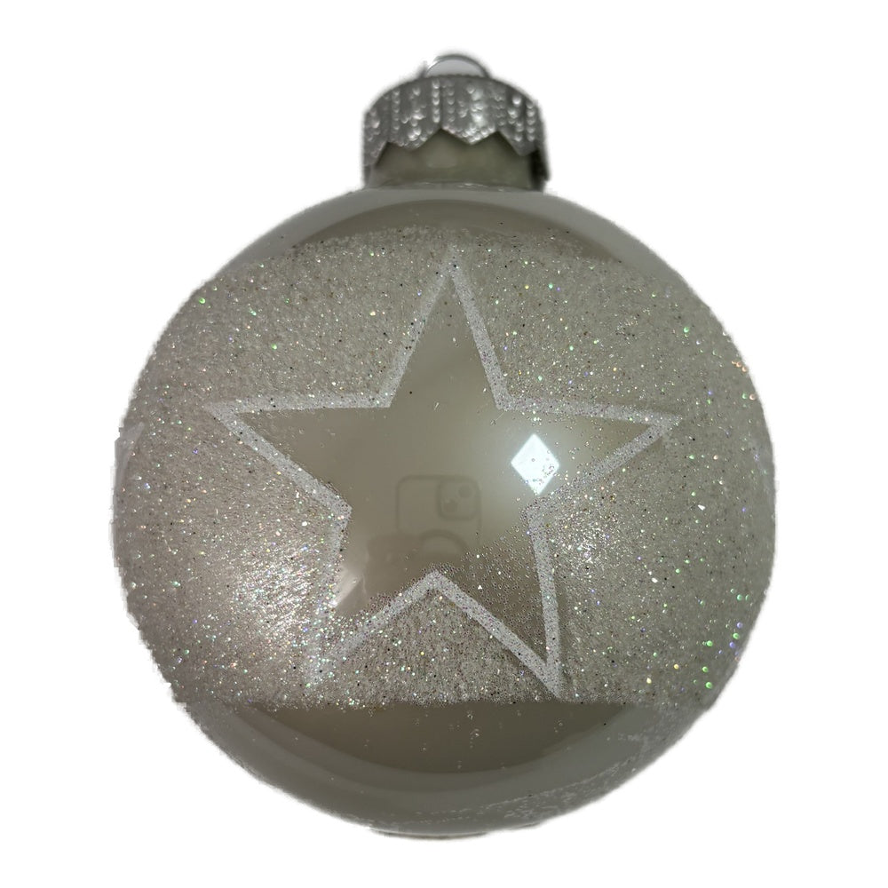 Sternenglanz - Premium Weihnachtskugel - Winterstille