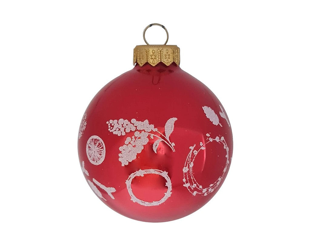 Vintage Weihnachtsabend bei der Hirschfamilie - rot