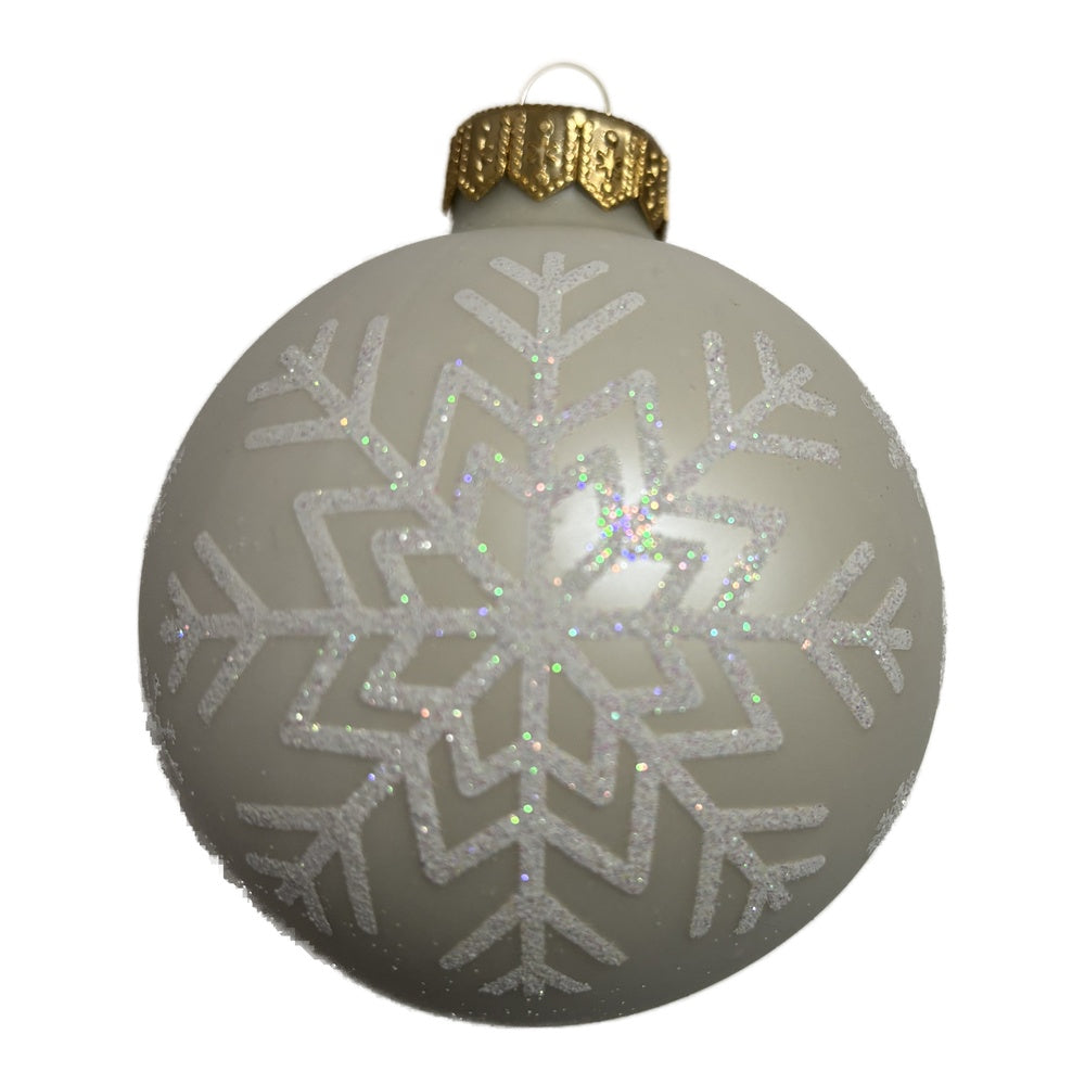 Schneekristall - Premium Weihnachtskugel - Winterstille