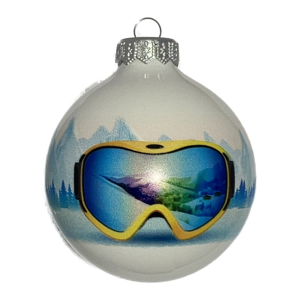 Premium Weihnachtskugel Skibrille