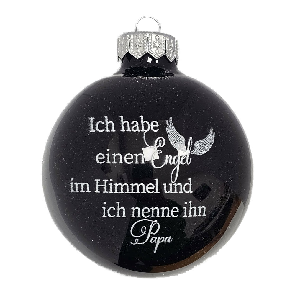 Premium Weihnachtskugel Engel im Himmel...Papa