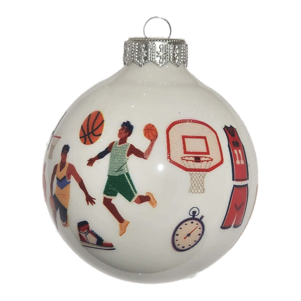 Premium Weihnachtskugel Basketball