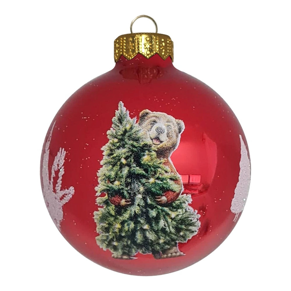 Premium Weihnachtskugel Vintage Bär