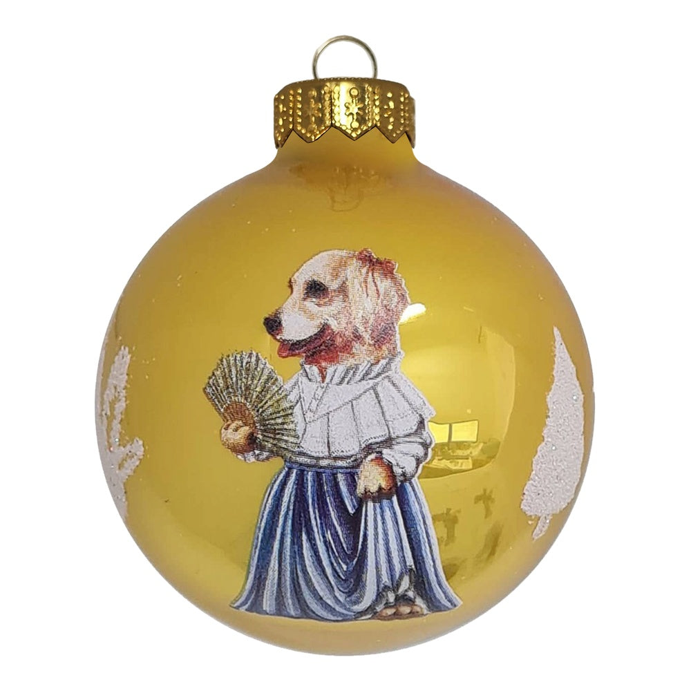 Premium Weihnachtskugel Vintage Hund
