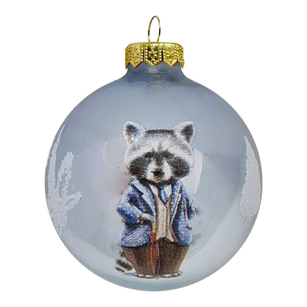 Premium Weihnachtskugel Waschbär