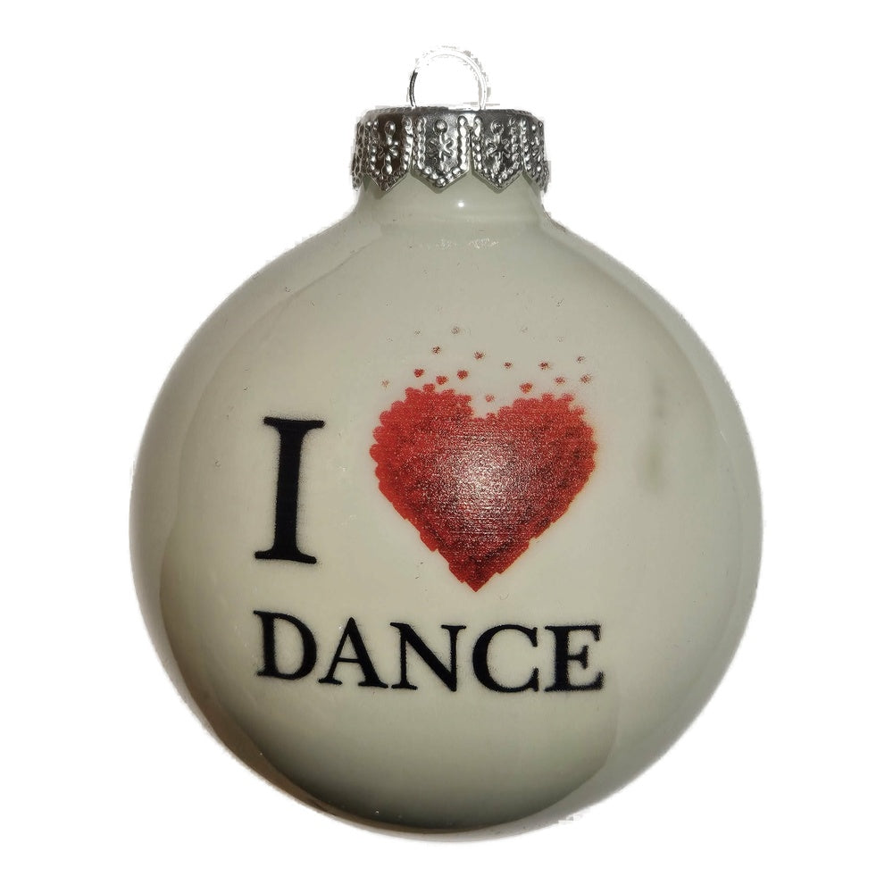Premium Weihnachtskugel I Love Dance