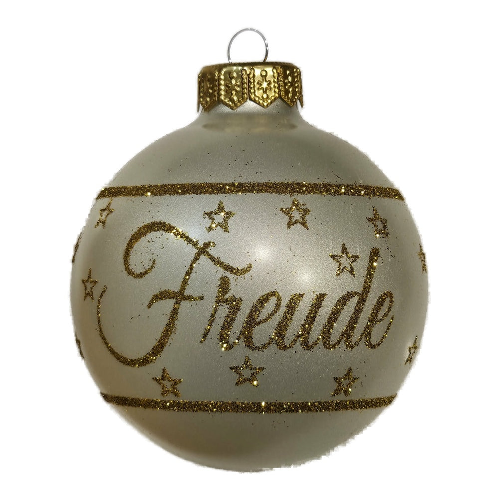 Premium Weihnachtskugel Freude