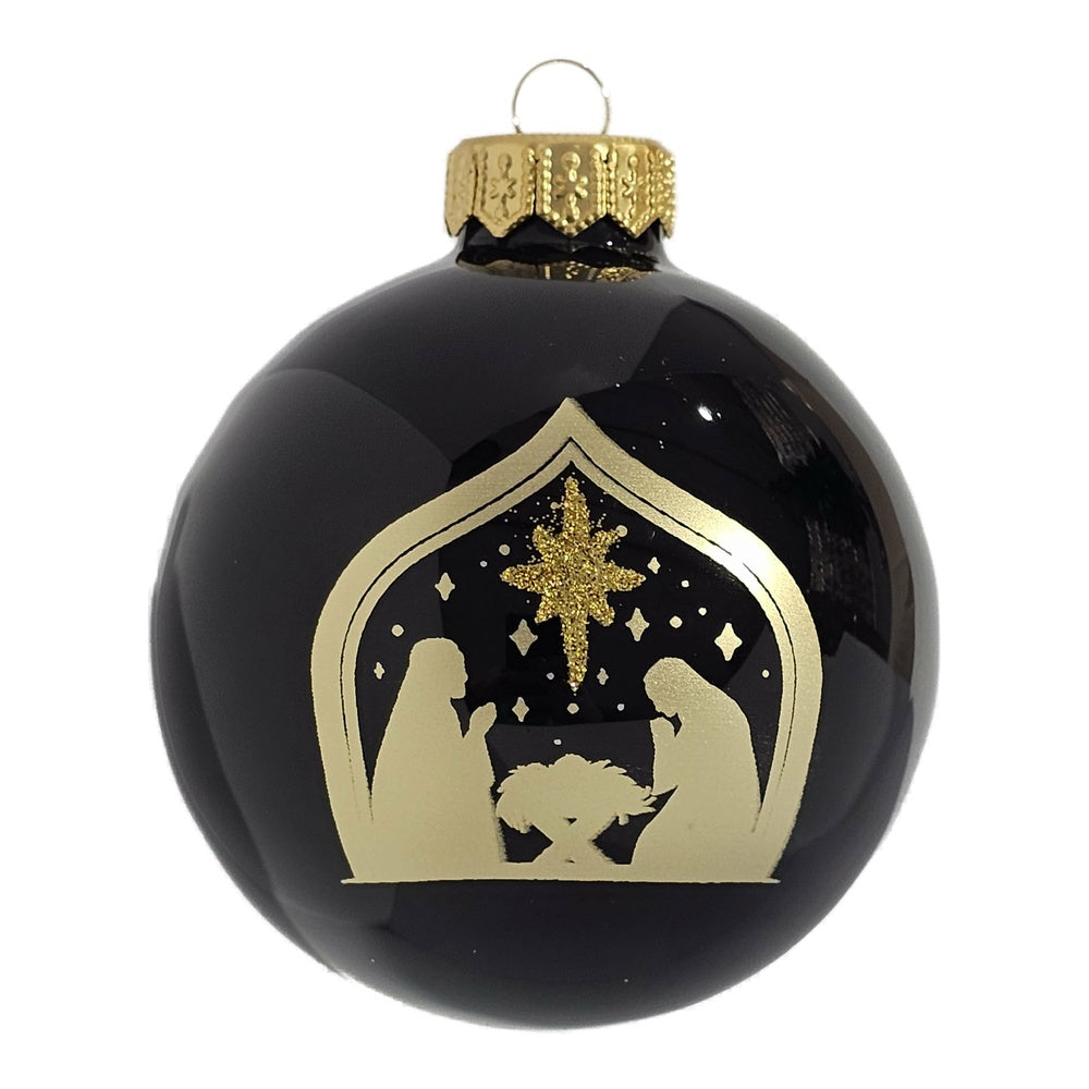 Premium Weihnachtskugel Krippenszene