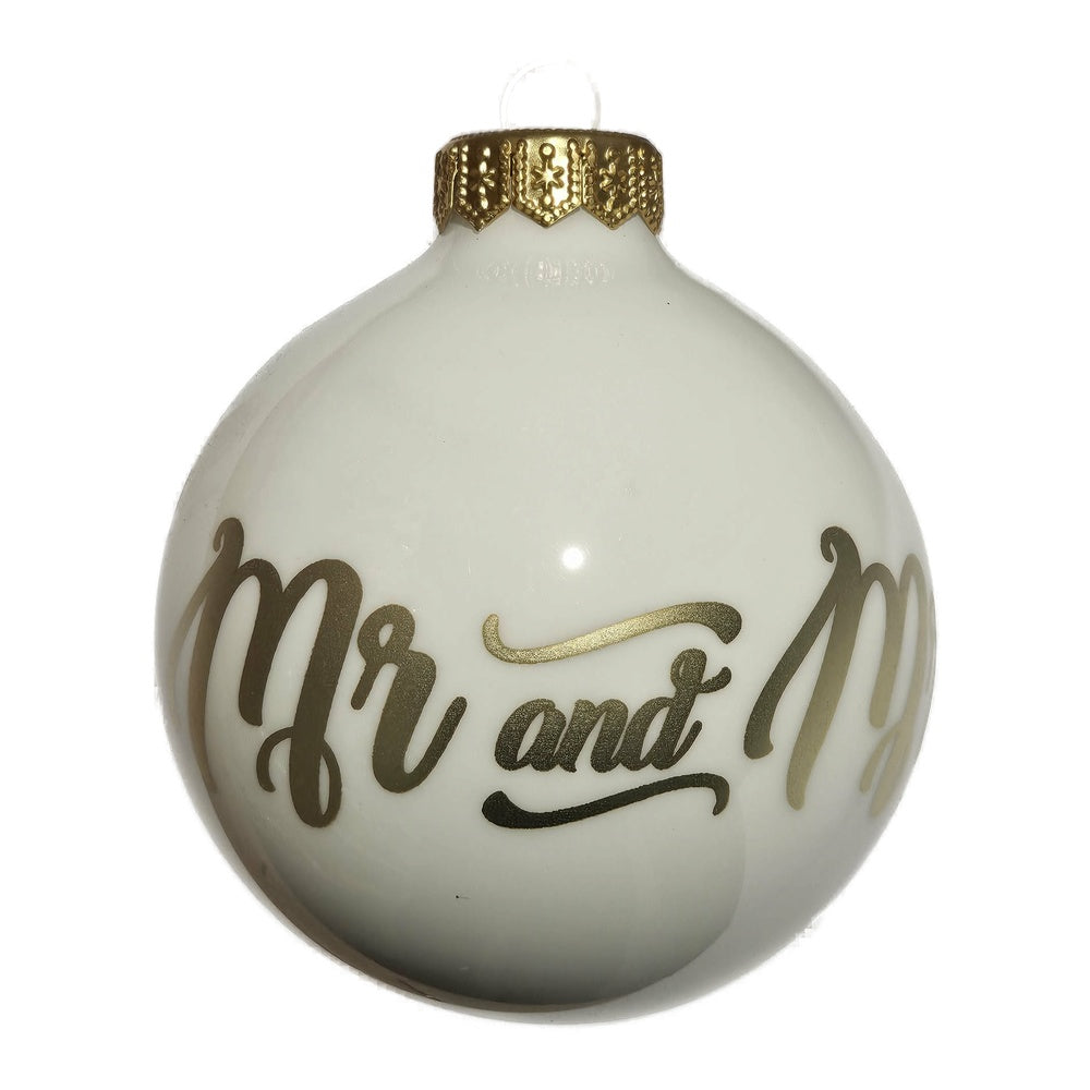 Premium Weihnachtskugel Mr and Mrs