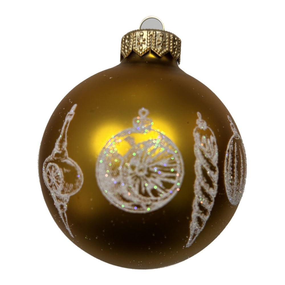 Premium Weihnachtskugel mit filigranem Motiv