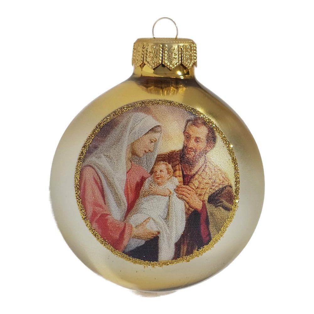 Premium Weihnachtskugel Heilige Familie