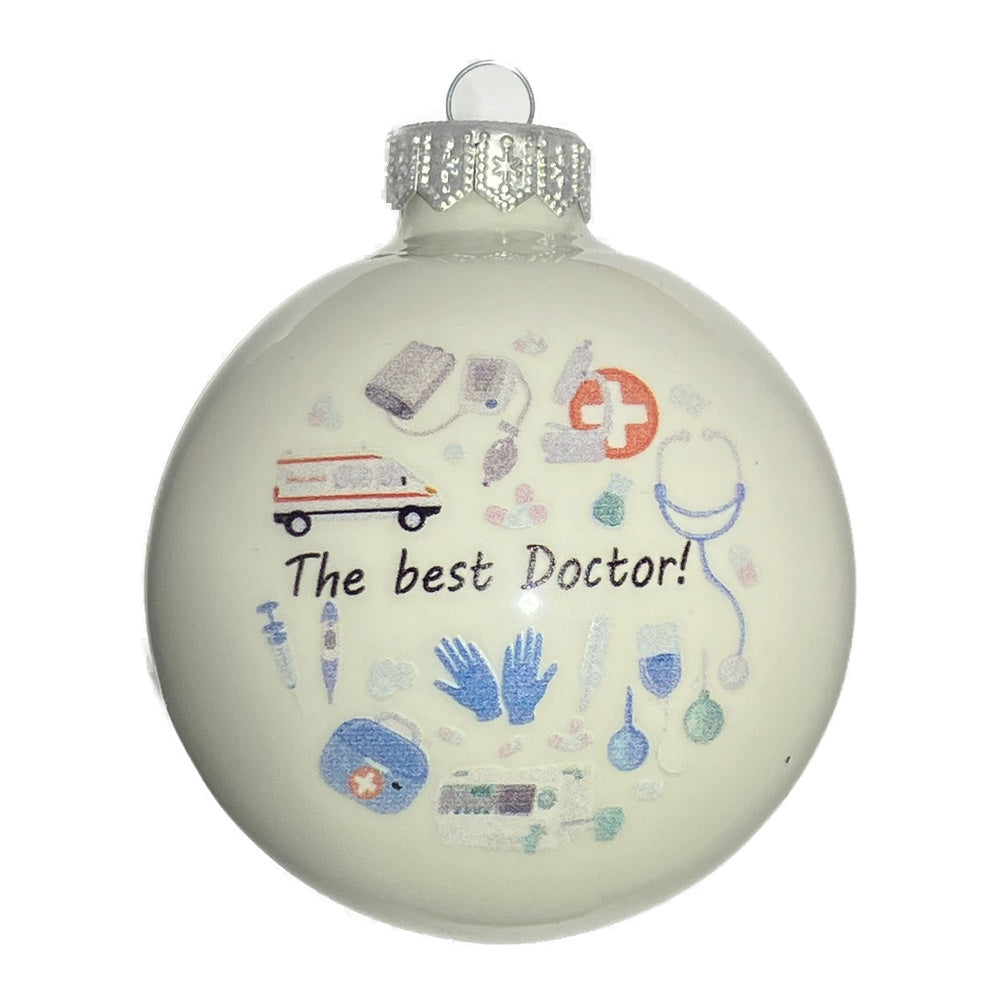 Premium Weihnachtskugel The Best Doctor