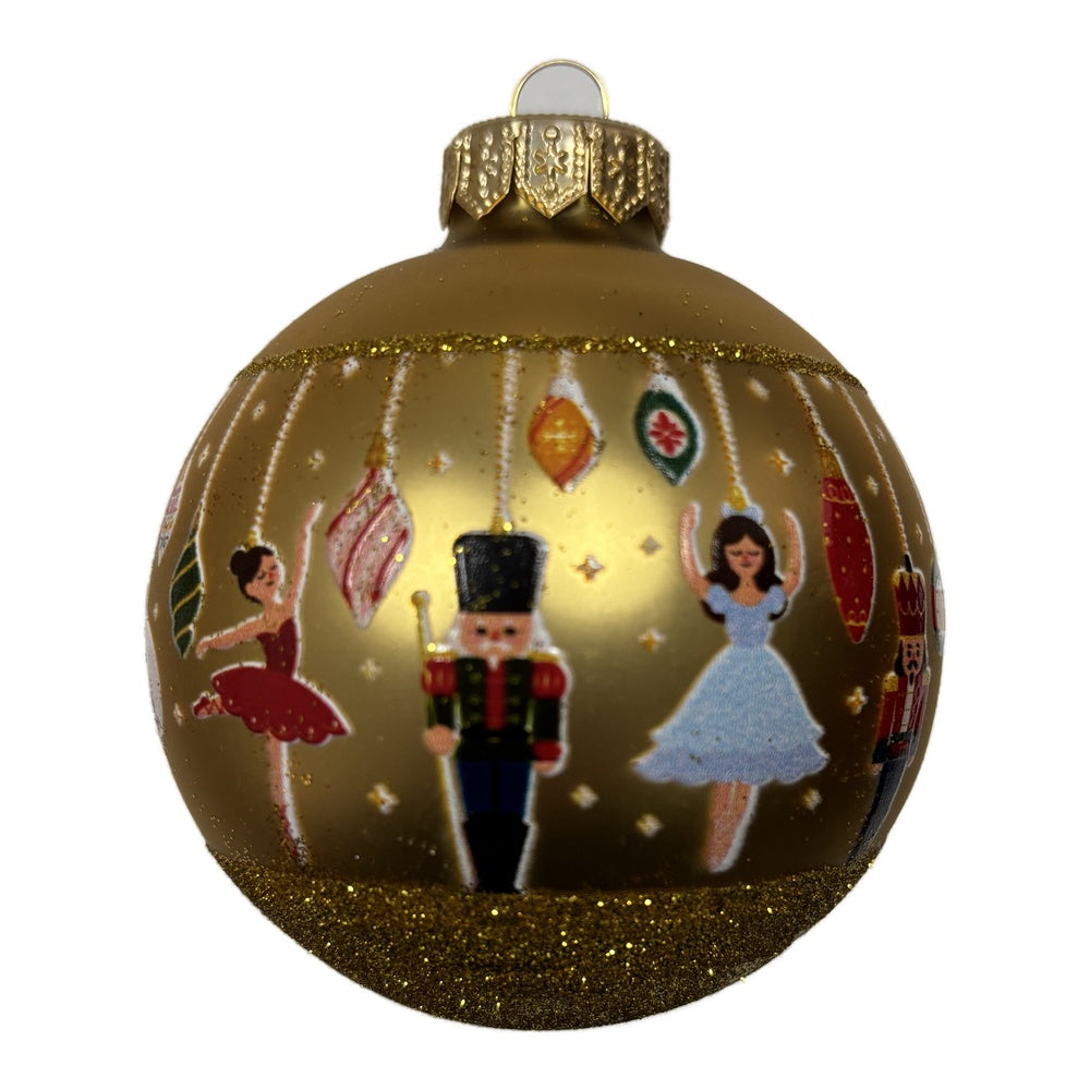 Premium Weihnachtskugel mit Nussknacker-Figuren
