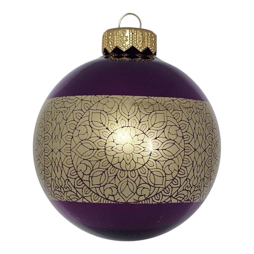 Premium Weihnachtskugel Goldene Mandala