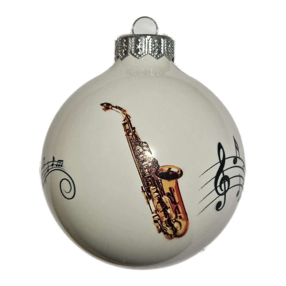 Premium Weihnachtskugel Saxophon