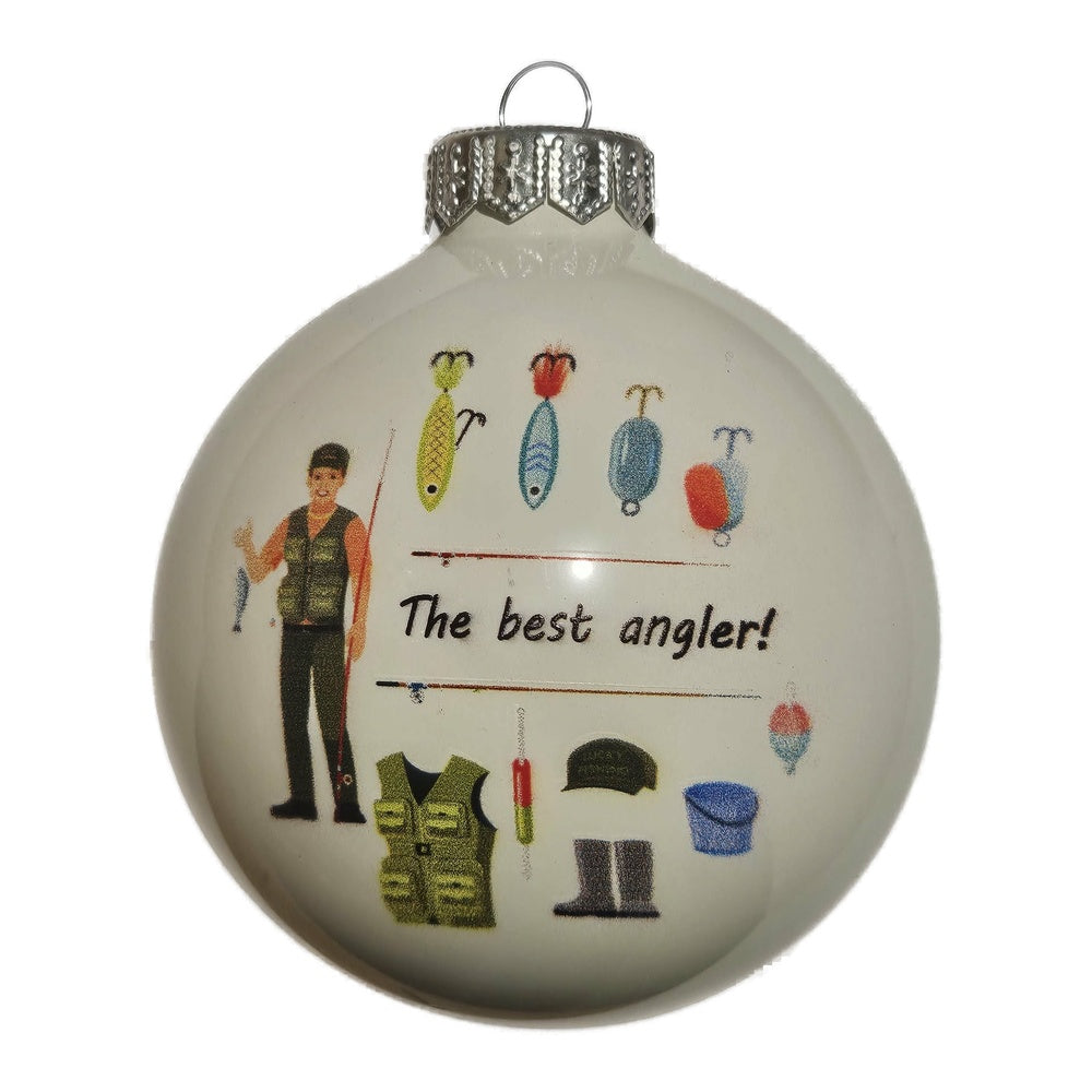 Premium Weihnachtskugel The best angler