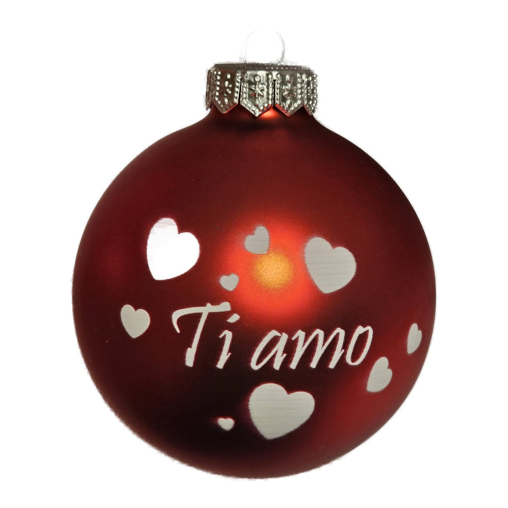 Premium Weihnachtskugel Ti amo