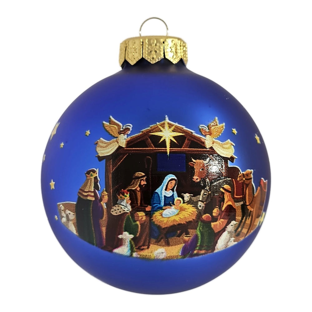 Premium Weihnachtskugel Krippenszene