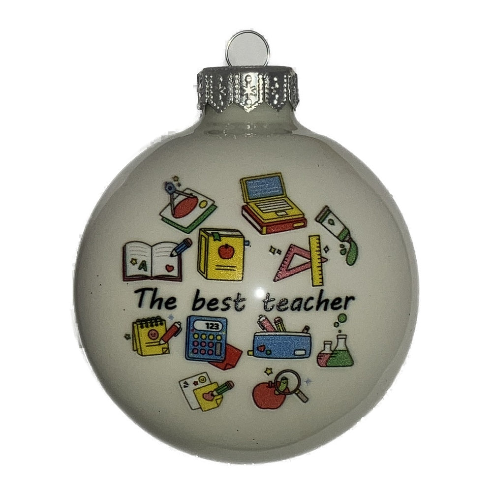 Premium Weihnachtskugel The Best Teacher
