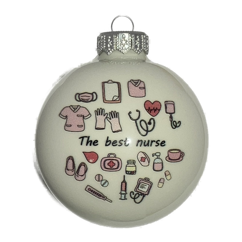 Premium Weihnachtskugel The Best Nurse