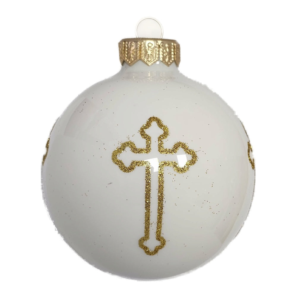 Premium Weihnachtskugel mit Kreuz