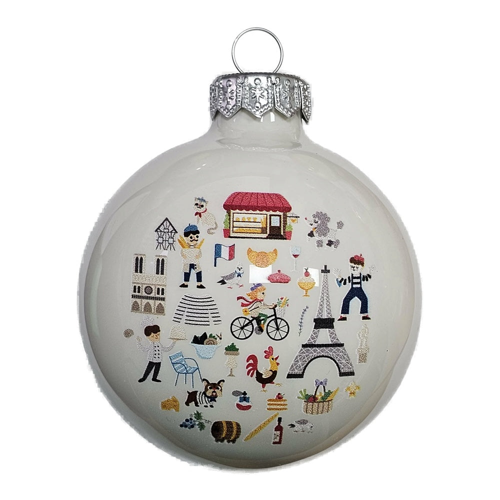 Premium Weihnachtskugel Symbole Frankreichs