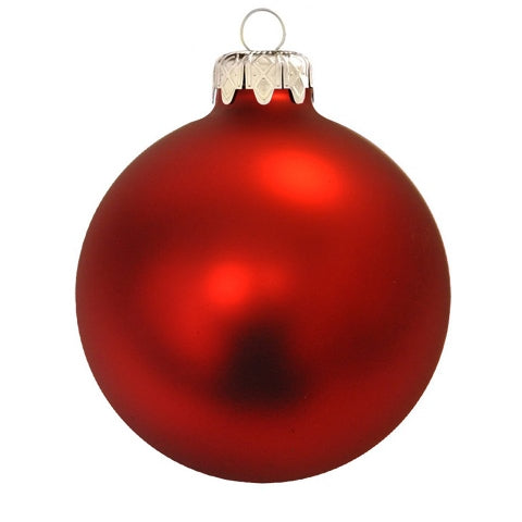 Rot - Weihnachtskugel 10cm 4er-Pack