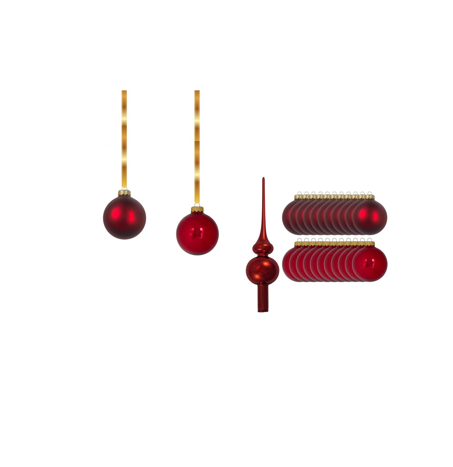 Weihnachtskugeln im Set 85Stk. - Christmas Red