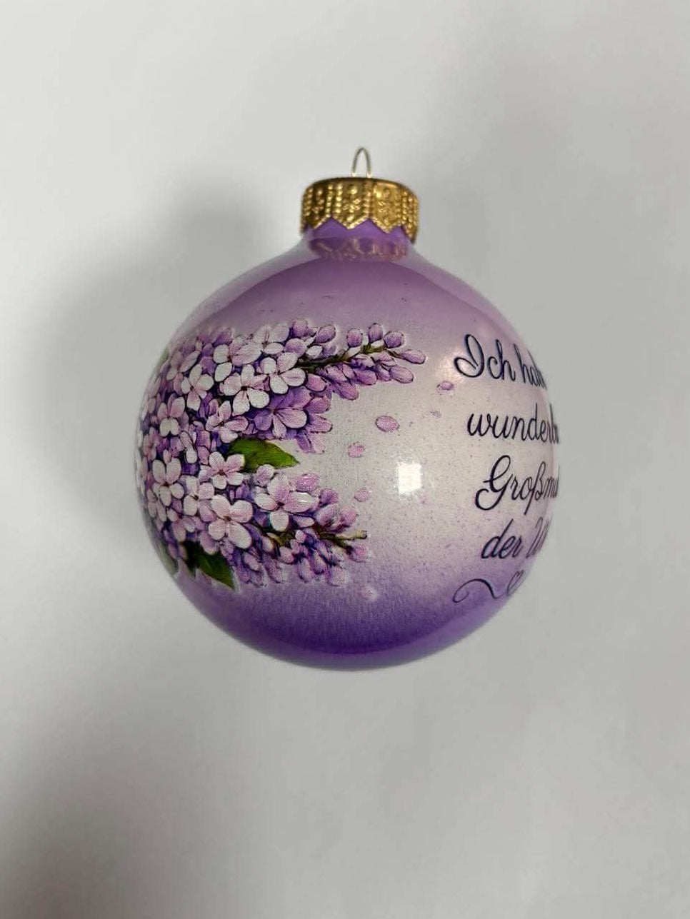 Lila Flieder-Ornament für Oma