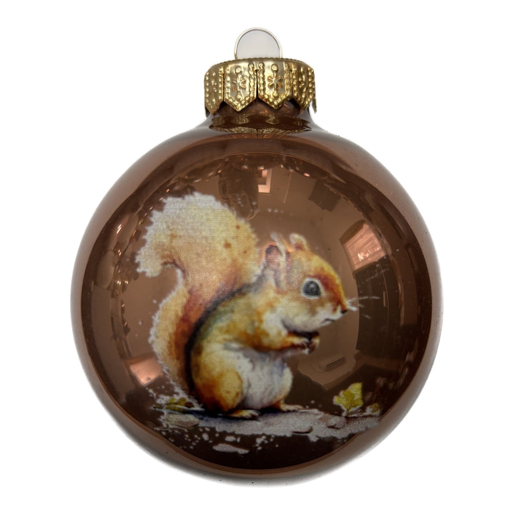 Kleiner Hüter des Waldes - Premium hselnussfarbene - Weihnachtskugel - Waldzauber