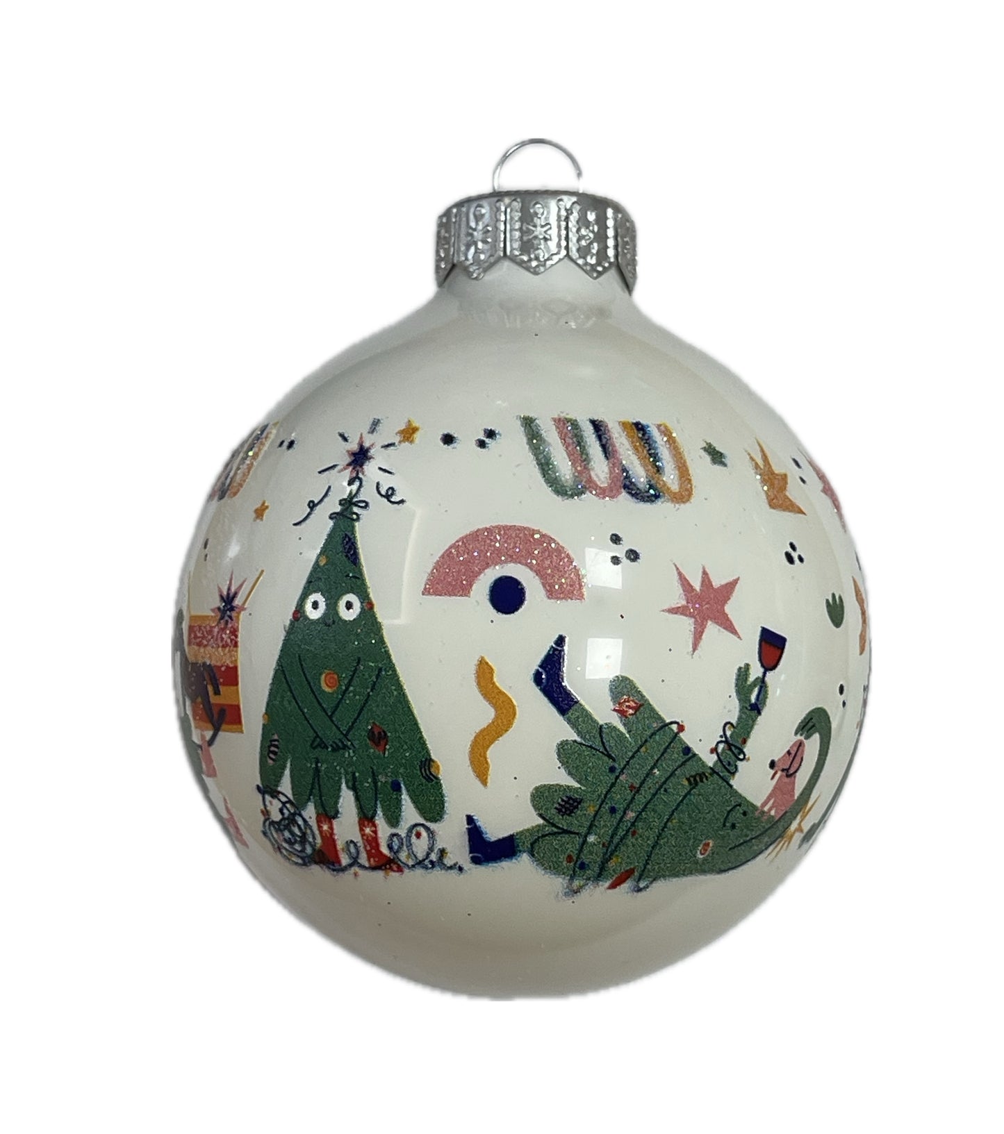Lustige Weihnachten - weiss