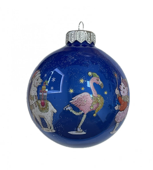Lustige Tiere - blau