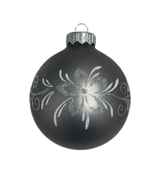 Blumenmotiv - grau