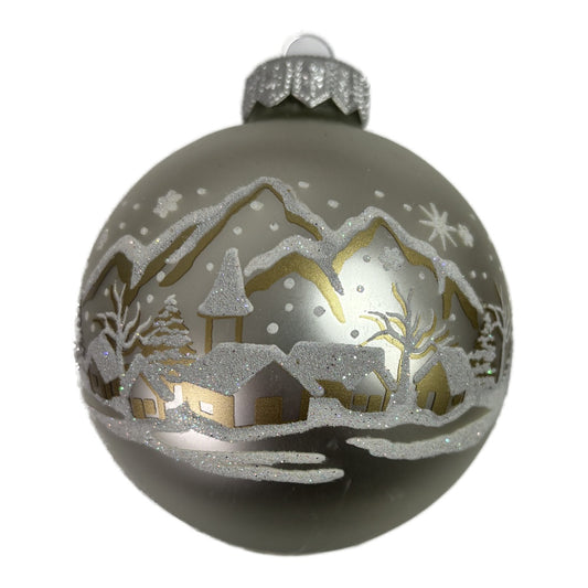Winterdorf - Premium Weihnachtskugel - Winterstille