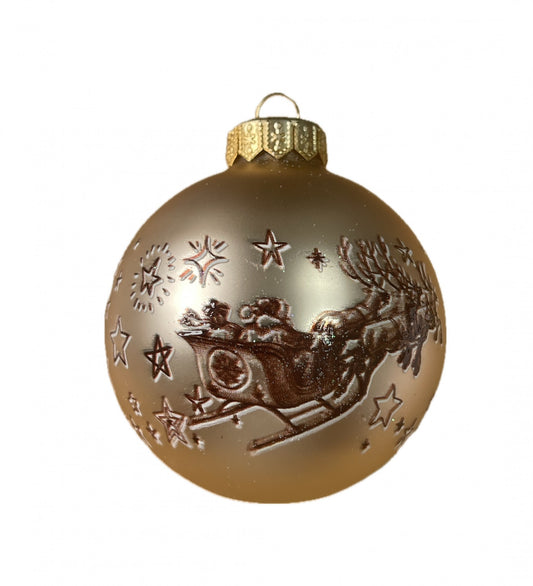 Schlitten des Weihnachtsmanns - gold