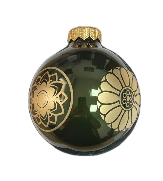 Festliche Weihnachtskugel - dunkelgrün