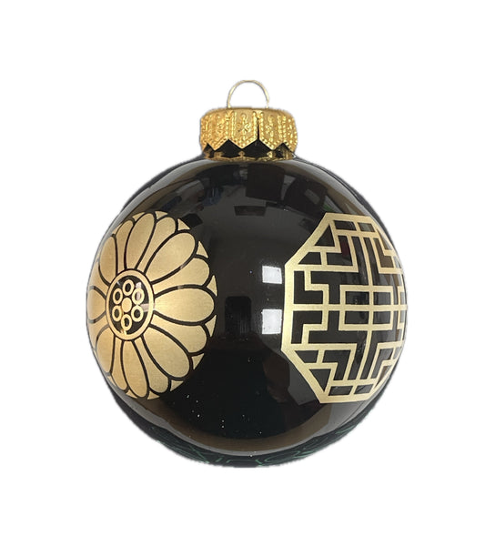 Festliche Weihnachtskugel - schwarz