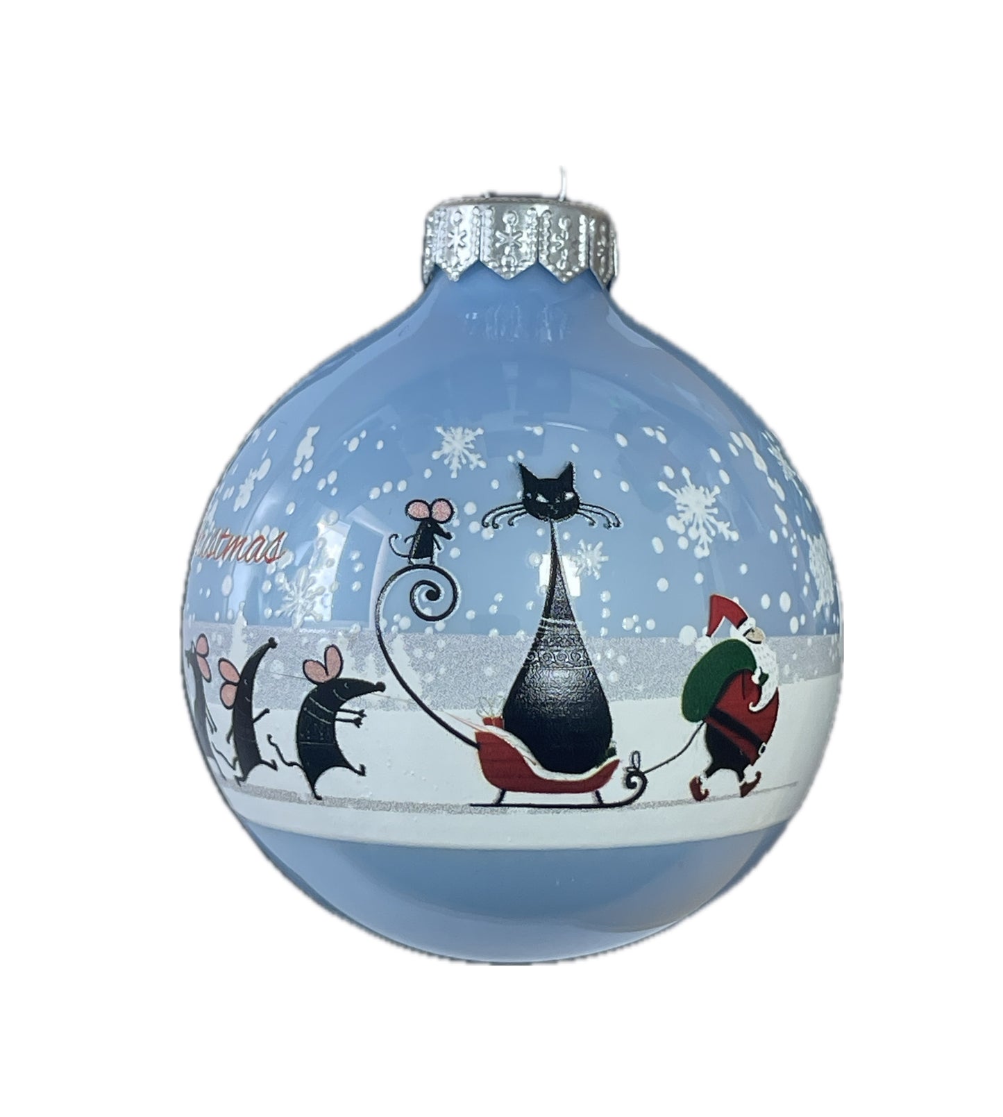 Die Weihnachtskatze - hellblau
