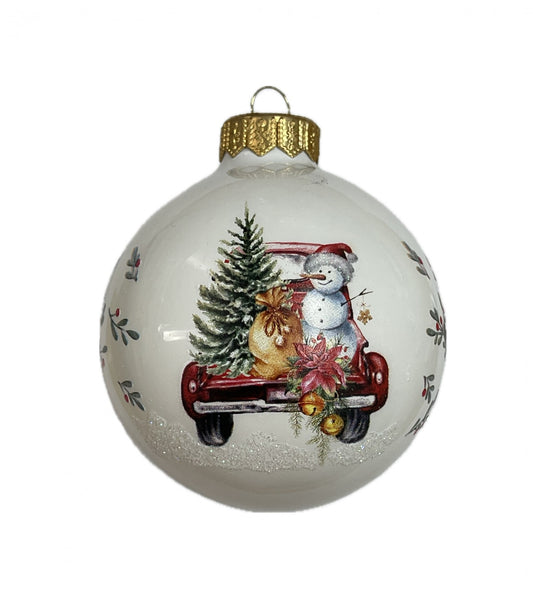 Weihnachtsauto - weiss