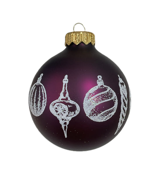 Klassische Weihnachtsschmuck Motive - violett