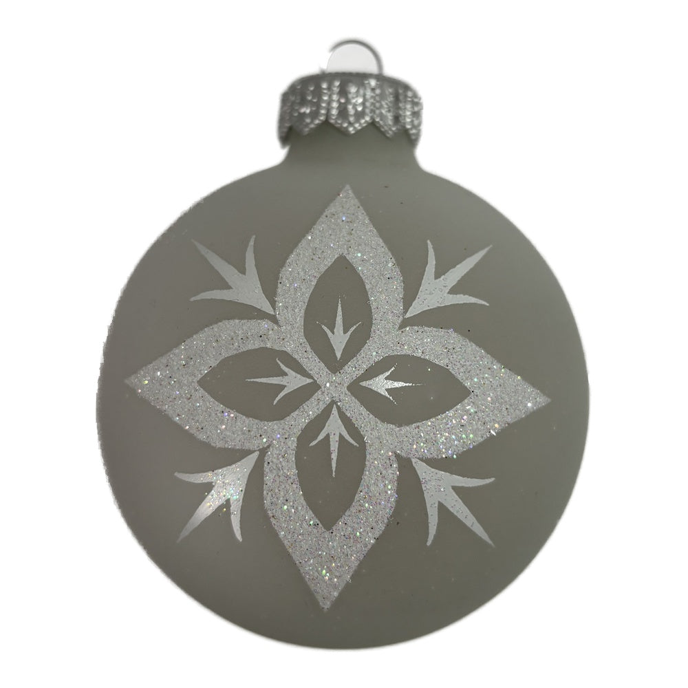 Silberstern - Premium Weihnachtskugel - Winterstille