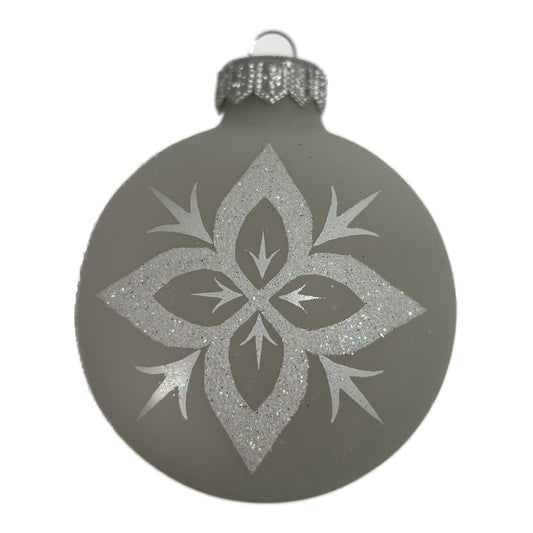 Silberstern - Premium Weihnachtskugel - Winterstille