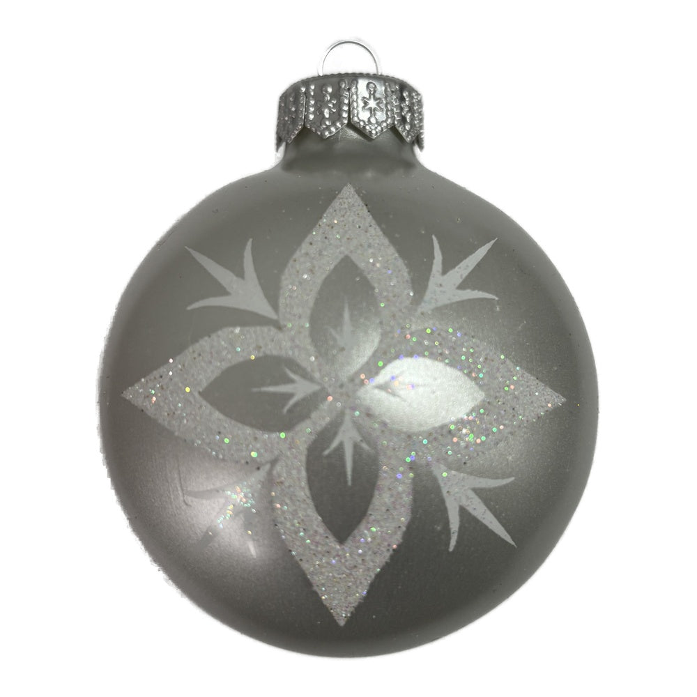 Silberstern - Premium Weihnachtskugel - Winterstille