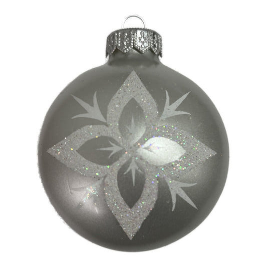 Silberstern - Premium Weihnachtskugel - Winterstille