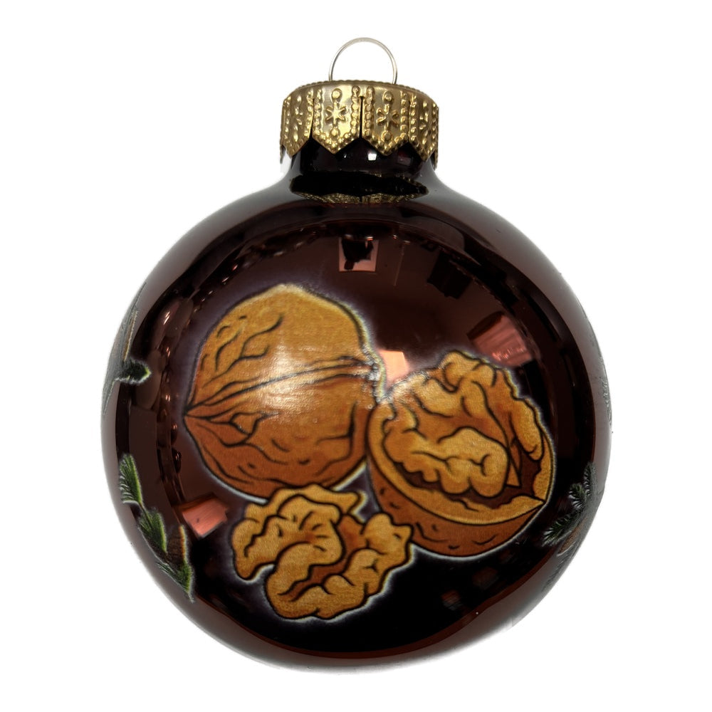 Gaben der Natur - Premium kastanienfarbene Weihnachtskugel - Waldzauber