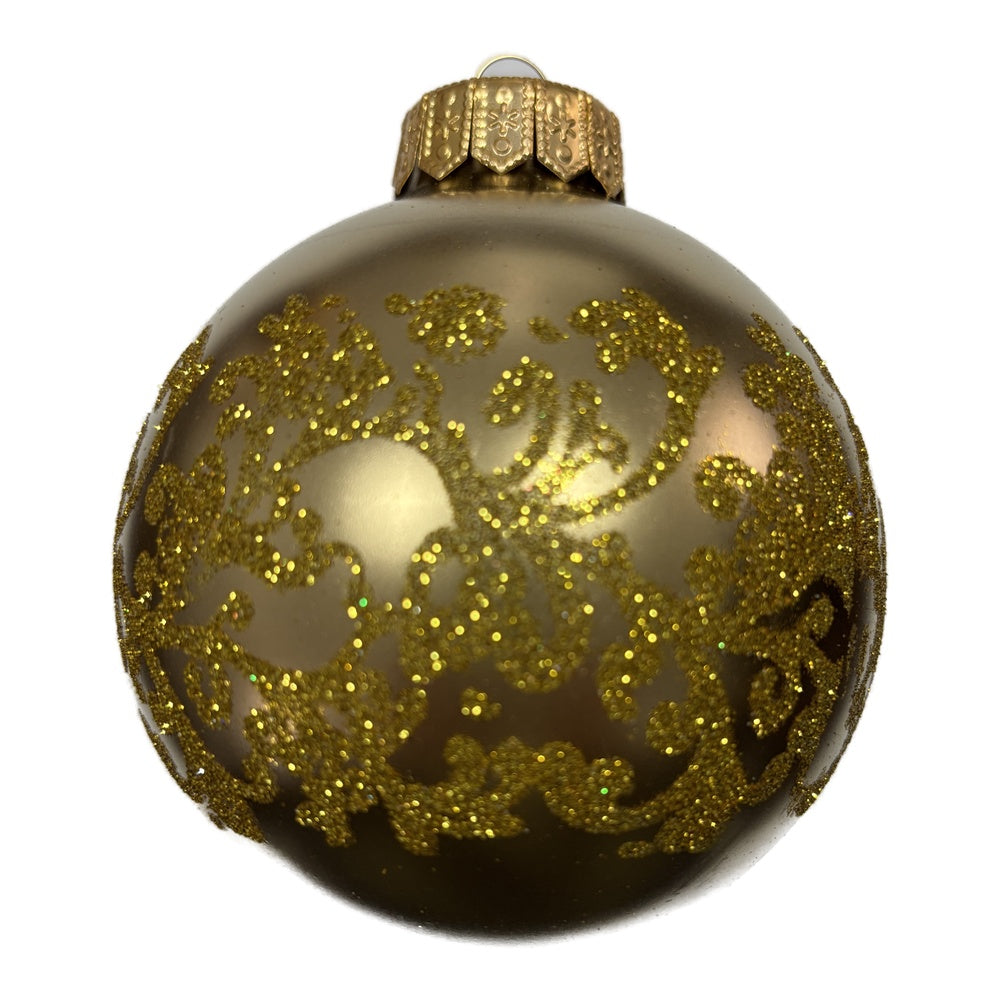 Premium Weihnachtskugel Goldene Zierkunst